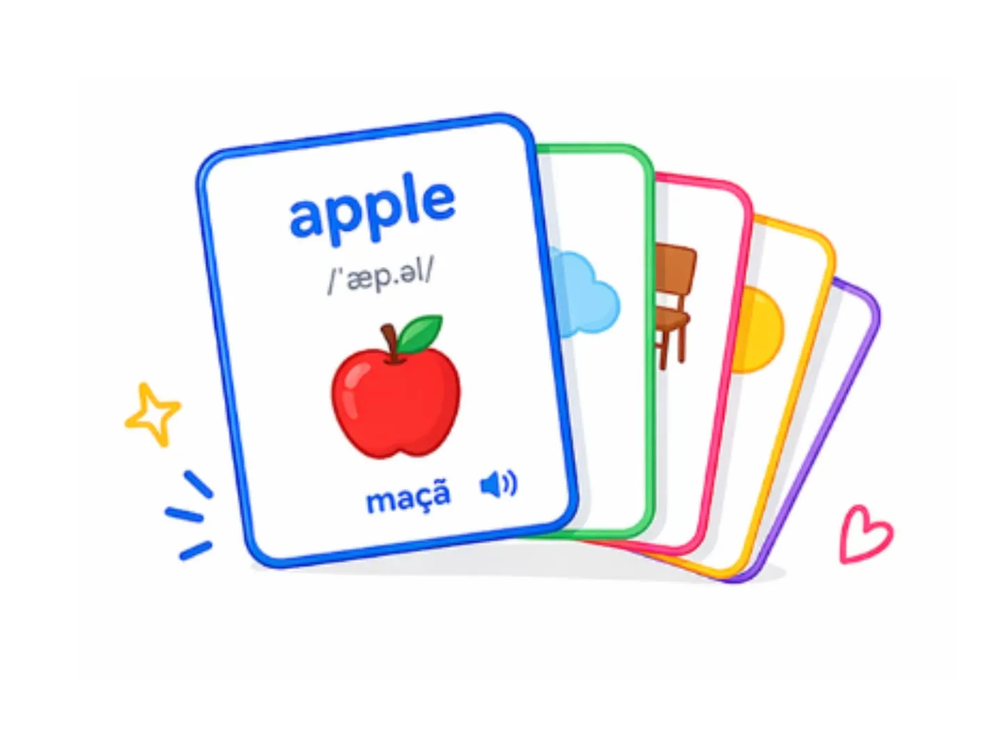 Mais de 250 flashcards prontos