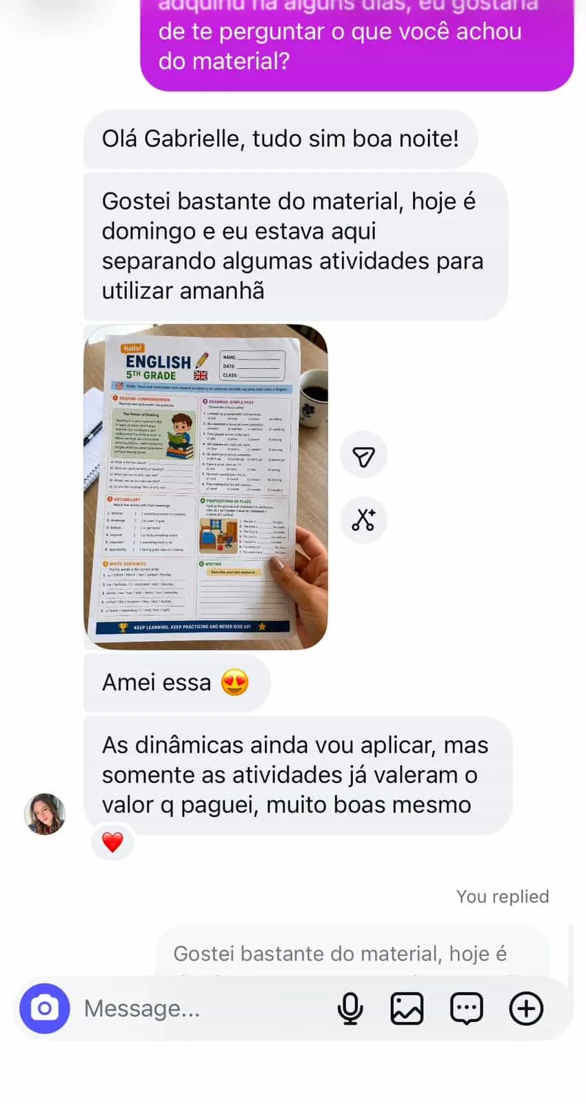 Testemunho de professor sobre o material