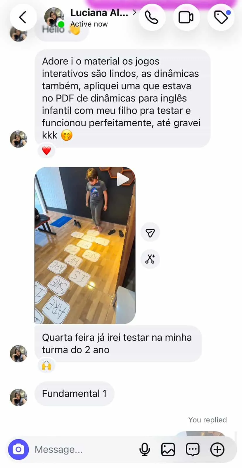 Testemunho de professor sobre o material